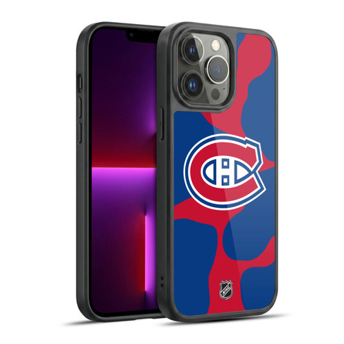 NHL Montreal Canadiens Cow Pattern Gel Armour Case For Apple iPhone 13 Pro Max