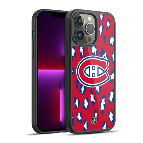 NHL Montreal Canadiens Leopard Pattern Gel Armour Case For Apple iPhone 13 Pro Max