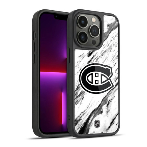NHL Montreal Canadiens Marble Gel Armour Case For Apple iPhone 13 Pro