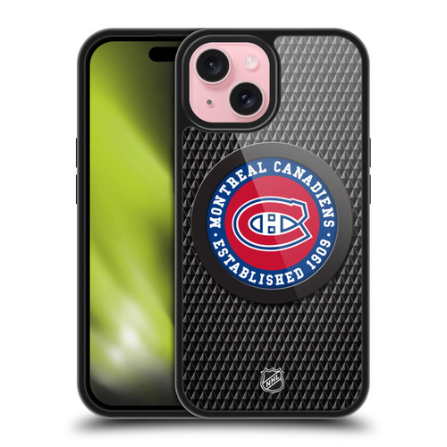 NHL Montreal Canadiens Puck Texture Gel Armour Case For Apple iPhone 15
