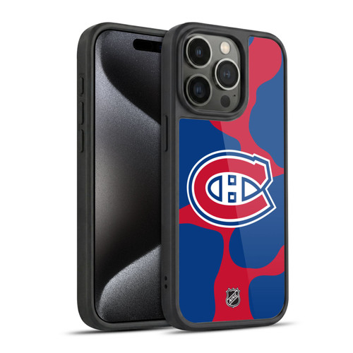 NHL Montreal Canadiens Cow Pattern Gel Armour Case For Apple iPhone 15 Pro