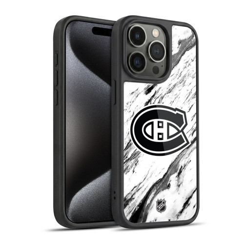 NHL Montreal Canadiens Marble Gel Armour Case For Apple iPhone 15 Pro