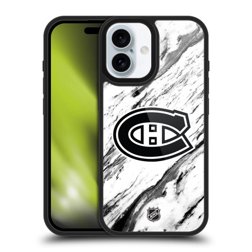 NHL Montreal Canadiens Marble Gel Armour Case For Apple iPhone 16