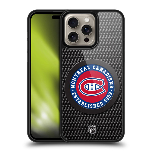 NHL Montreal Canadiens Puck Texture Gel Armour Case For Apple iPhone 16 Pro Max