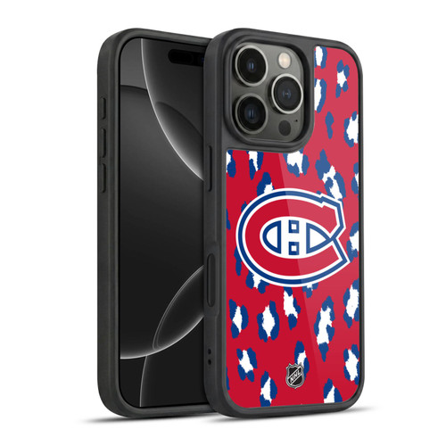NHL Montreal Canadiens Leopard Pattern Gel Armour Case For Apple iPhone 16 Pro