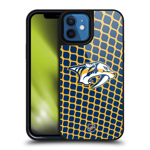 NHL Nashville Predators Net Pattern Gel Armour Case For Apple iPhone 12 / iPhone 12 Pro