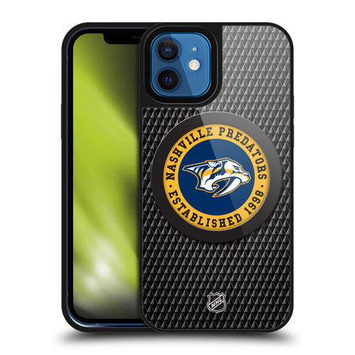 NHL Nashville Predators Puck Texture Gel Armour Case For Apple iPhone 12 / iPhone 12 Pro