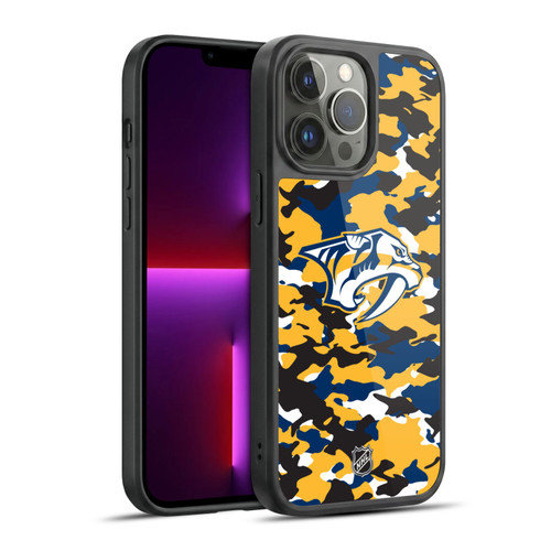NHL Nashville Predators Camouflage Gel Armour Case For Apple iPhone 13 Pro Max