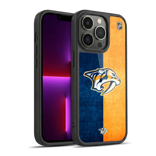 NHL Nashville Predators Half Distressed Gel Armour Case For Apple iPhone 13 Pro