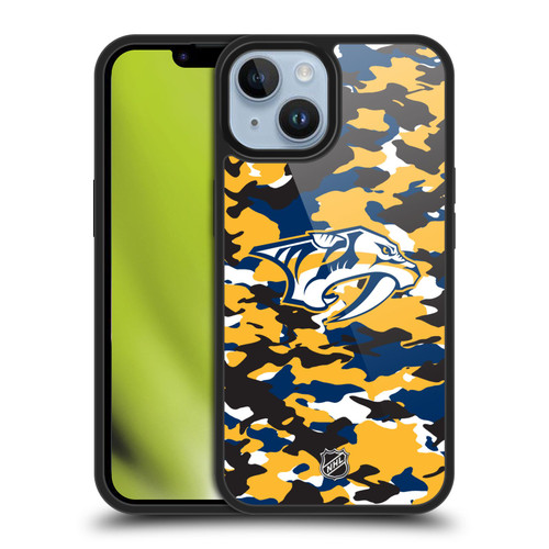 NHL Nashville Predators Camouflage Gel Armour Case For Apple iPhone 14