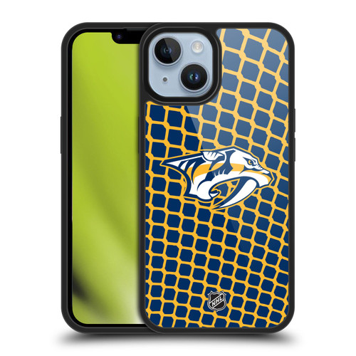 NHL Nashville Predators Net Pattern Gel Armour Case For Apple iPhone 14