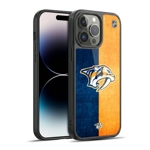 NHL Nashville Predators Half Distressed Gel Armour Case For Apple iPhone 14 Pro Max
