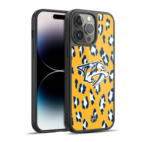 NHL Nashville Predators Leopard Pattern Gel Armour Case For Apple iPhone 14 Pro Max