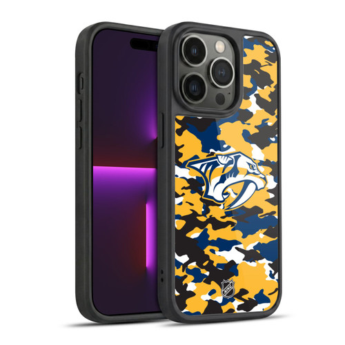 NHL Nashville Predators Camouflage Gel Armour Case For Apple iPhone 14 Pro