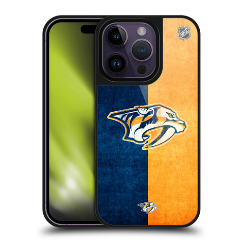NHL Nashville Predators Half Distressed Gel Armour Case For Apple iPhone 14 Pro