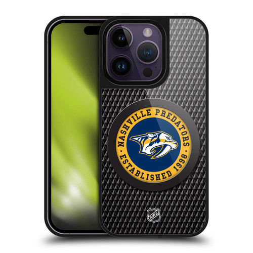 NHL Nashville Predators Puck Texture Gel Armour Case For Apple iPhone 14 Pro