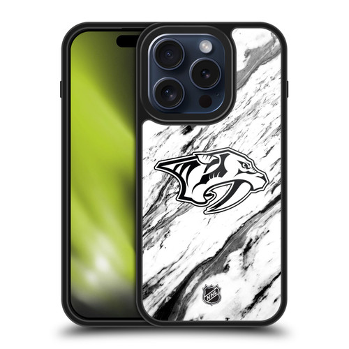 NHL Nashville Predators Marble Gel Armour Case For Apple iPhone 15 Pro NHL Nashville Predators Marble Gel Armour Case For Apple iPhone 15 Pro