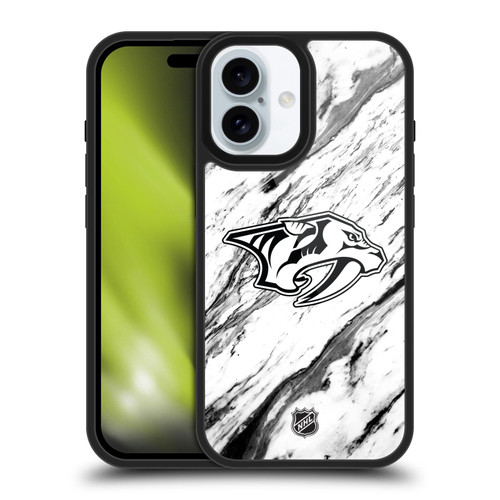 NHL Nashville Predators Marble Gel Armour Case For Apple iPhone 16