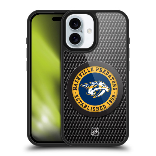 NHL Nashville Predators Puck Texture Gel Armour Case For Apple iPhone 16