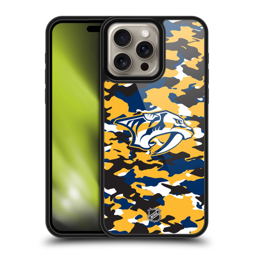 NHL Nashville Predators Camouflage Gel Armour Case For Apple iPhone 16 Pro Max