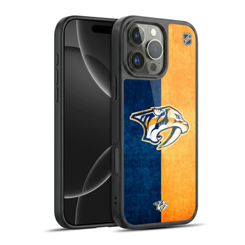 NHL Nashville Predators Half Distressed Gel Armour Case For Apple iPhone 16 Pro Max