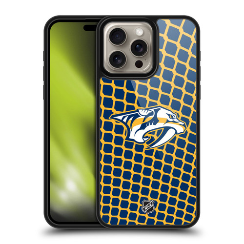 NHL Nashville Predators Net Pattern Gel Armour Case For Apple iPhone 16 Pro Max