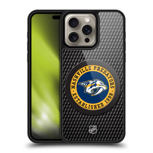 NHL Nashville Predators Puck Texture Gel Armour Case For Apple iPhone 16 Pro Max