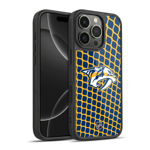 NHL Nashville Predators Net Pattern Gel Armour Case For Apple iPhone 16 Pro