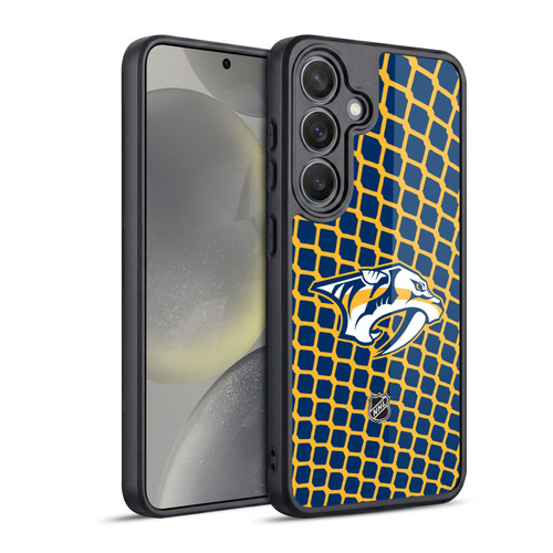 NHL Nashville Predators Net Pattern Gel Armour Case For Samsung Galaxy S24 5G
