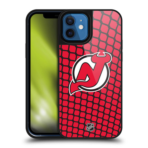 NHL New Jersey Devils Net Pattern Gel Armour Case For Apple iPhone 12 / iPhone 12 Pro