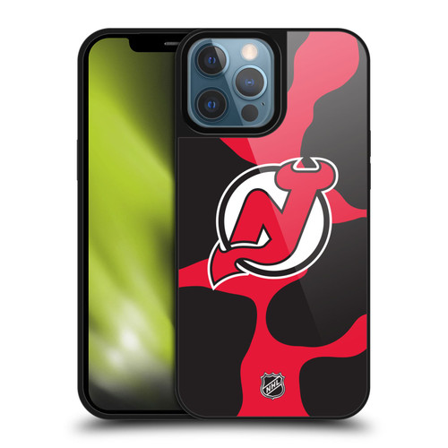 NHL New Jersey Devils Cow Pattern Gel Armour Case For Apple iPhone 13 Pro Max