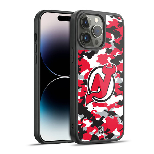NHL New Jersey Devils Camouflage Gel Armour Case For Apple iPhone 14 Pro Max
