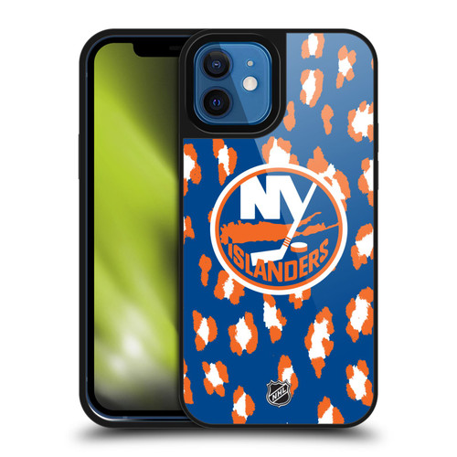 NHL New York Islanders Leopard Pattern Gel Armour Case For Apple iPhone 12 / iPhone 12 Pro