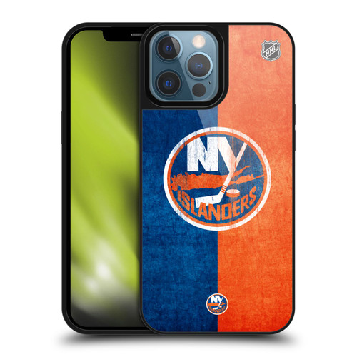 NHL New York Islanders Half Distressed Gel Armour Case For Apple iPhone 13 Pro Max NHL New York Islanders Half Distressed Gel Armour Case For Apple iPhone 13 Pro Max