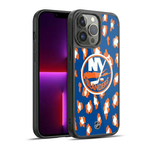 NHL New York Islanders Leopard Pattern Gel Armour Case For Apple iPhone 13 Pro Max