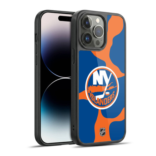 NHL New York Islanders Cow Pattern Gel Armour Case For Apple iPhone 14 Pro Max