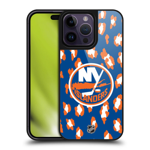 NHL New York Islanders Leopard Pattern Gel Armour Case For Apple iPhone 14 Pro Max