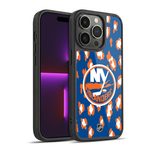 NHL New York Islanders Leopard Pattern Gel Armour Case For Apple iPhone 14 Pro