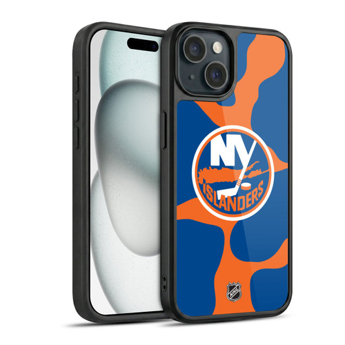 NHL New York Islanders Cow Pattern Gel Armour Case For Apple iPhone 15