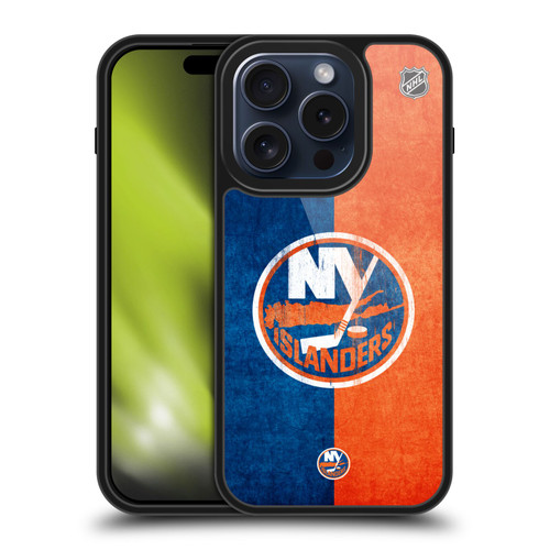 NHL New York Islanders Half Distressed Gel Armour Case For Apple iPhone 15 Pro NHL New York Islanders Half Distressed Gel Armour Case For Apple iPhone 15 Pro