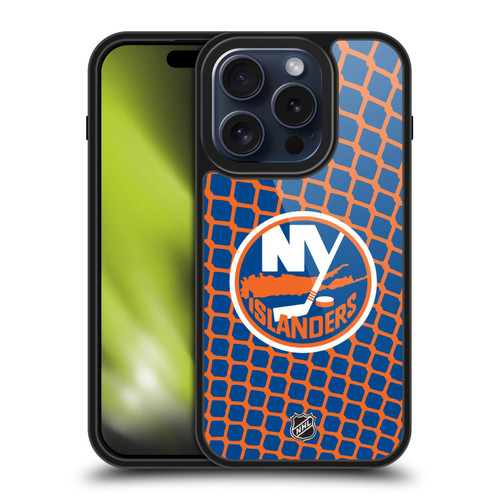 NHL New York Islanders Net Pattern Gel Armour Case For Apple iPhone 15 Pro