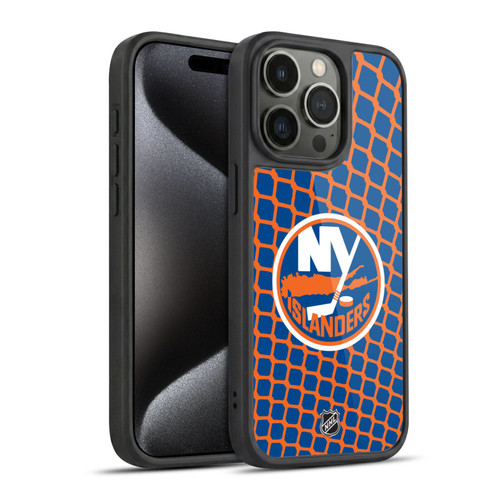 NHL New York Islanders Net Pattern Gel Armour Case For Apple iPhone 15 Pro