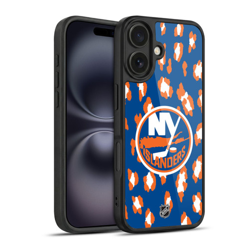NHL New York Islanders Leopard Pattern Gel Armour Case For Apple iPhone 16