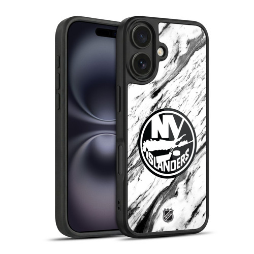 NHL New York Islanders Marble Gel Armour Case For Apple iPhone 16