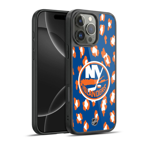 NHL New York Islanders Leopard Pattern Gel Armour Case For Apple iPhone 16 Pro Max