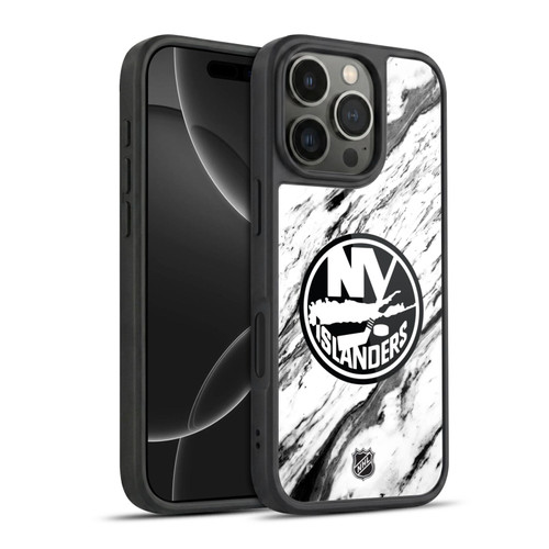 NHL New York Islanders Marble Gel Armour Case For Apple iPhone 16 Pro