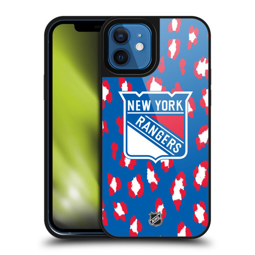 NHL New York Rangers Leopard Pattern Gel Armour Case For Apple iPhone 12 / iPhone 12 Pro