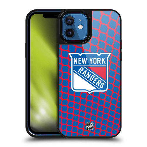 NHL New York Rangers Net Pattern Gel Armour Case For Apple iPhone 12 / iPhone 12 Pro