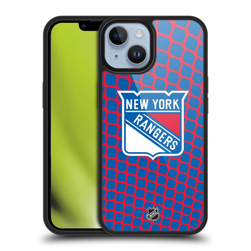 NHL New York Rangers Net Pattern Gel Armour Case For Apple iPhone 14 NHL New York Rangers Net Pattern Gel Armour Case For Apple iPhone 14