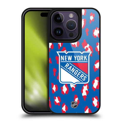 NHL New York Rangers Leopard Pattern Gel Armour Case For Apple iPhone 14 Pro NHL New York Rangers Leopard Pattern Gel Armour Case For Apple iPhone 14 Pro
